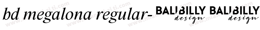 bd megalona regular字体转换